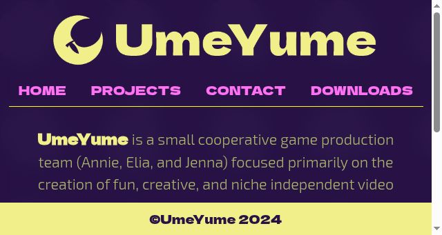 Screenshot of umeyu.me