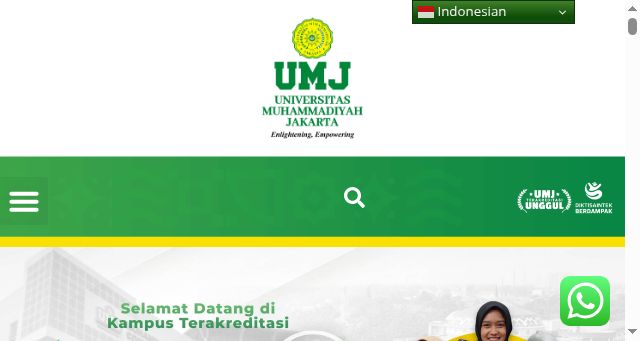Screenshot of umj.ac.id