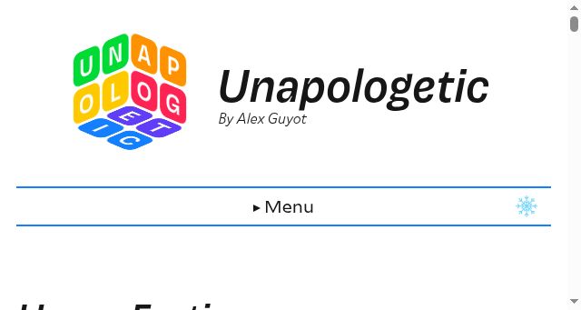 Screenshot of unapologetic.io