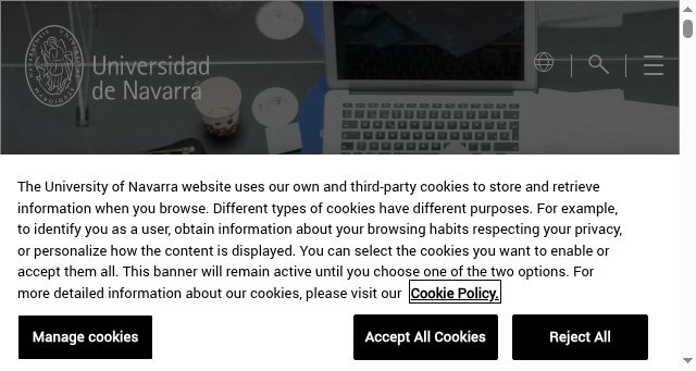 Screenshot of unav.edu