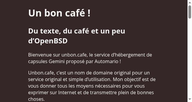Screenshot of unbon.cafe