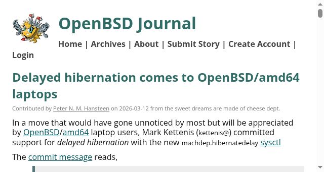 Screenshot of undeadly.org