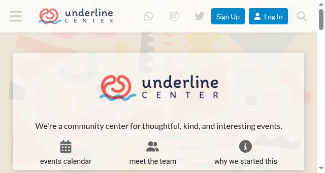 Screenshot of underline.center