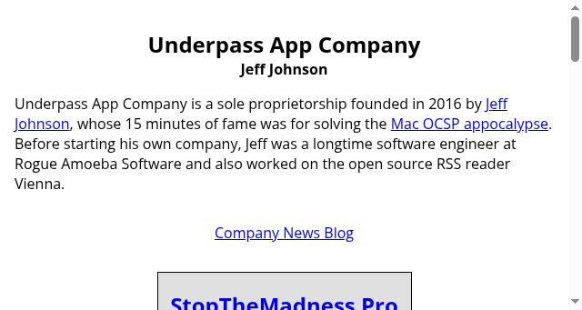 Screenshot of underpassapp.com