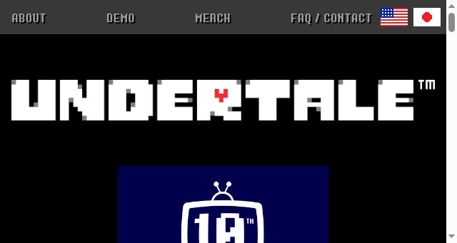 Screenshot of undertale.com