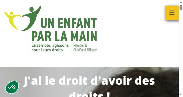 Screenshot of unenfantparlamain.org