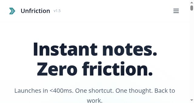 Screenshot of unfriction.app