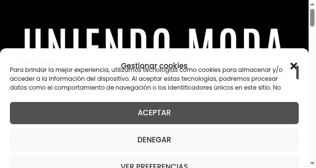 Screenshot of uniendomoda.es