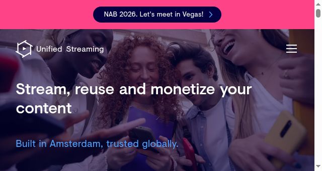 Screenshot of unified-streaming.com