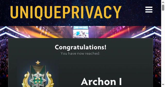 Screenshot of uniqueprivacy.org