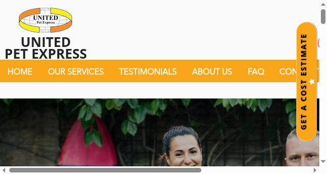 Screenshot of unitedpetexpress.com