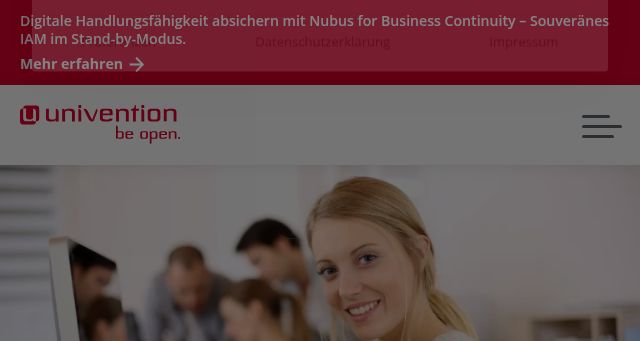Screenshot of univention.de