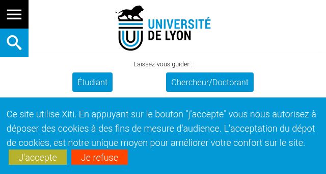 Screenshot of universite-lyon.fr