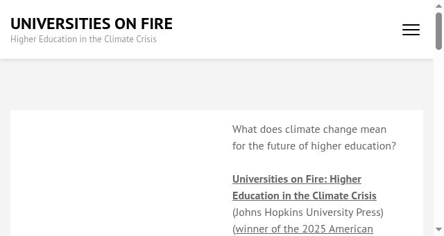 Screenshot of universitiesonfire.com