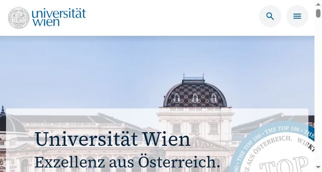 Screenshot of univie.ac.at
