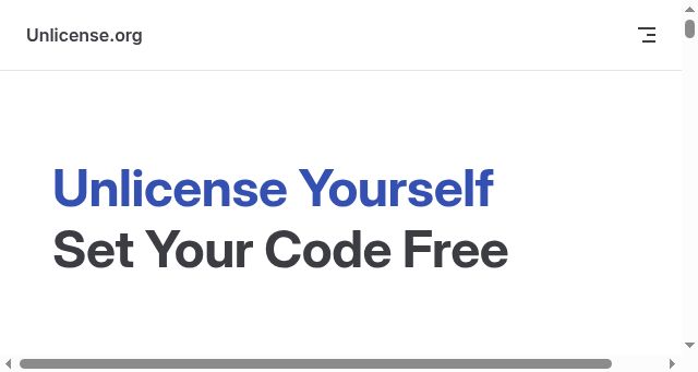 Screenshot of unlicense.org