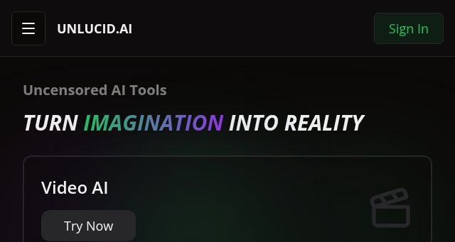Screenshot of unlucid.ai