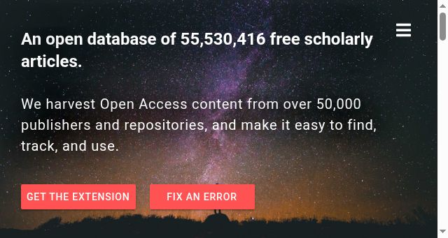 Screenshot of unpaywall.org