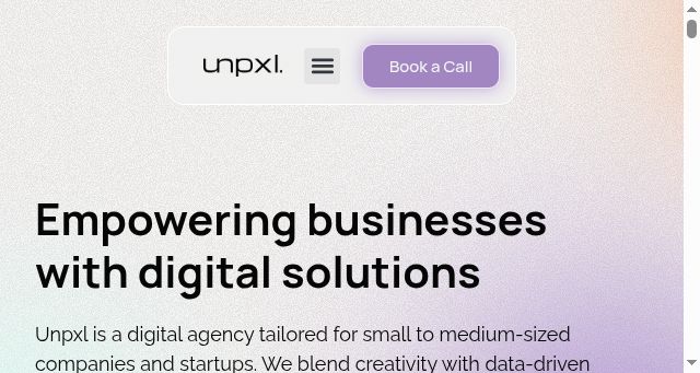 Screenshot of unpxl.agency