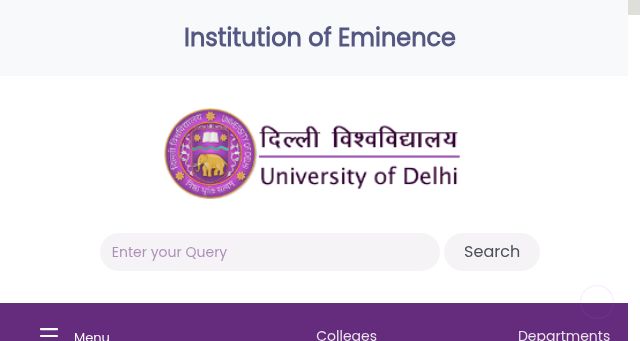 Screenshot of uod.ac.in