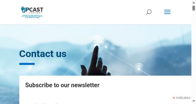 Screenshot of upcast-project.eu