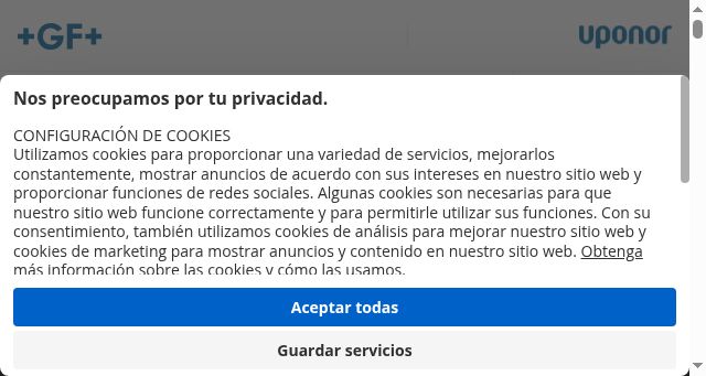 Screenshot of uponor.com