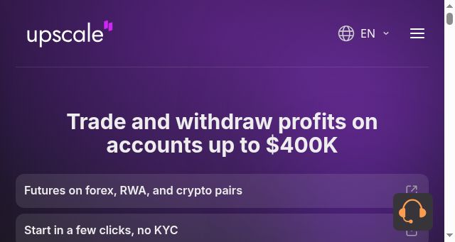 Screenshot of upscale.trade