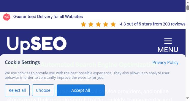 Screenshot of upseo.com