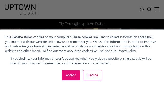Screenshot of uptowndubai.ae