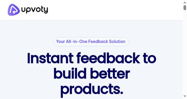 Screenshot of upvoty.com