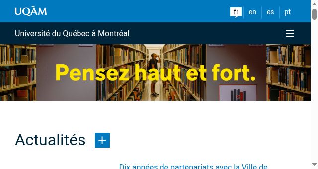 Screenshot of uqam.ca