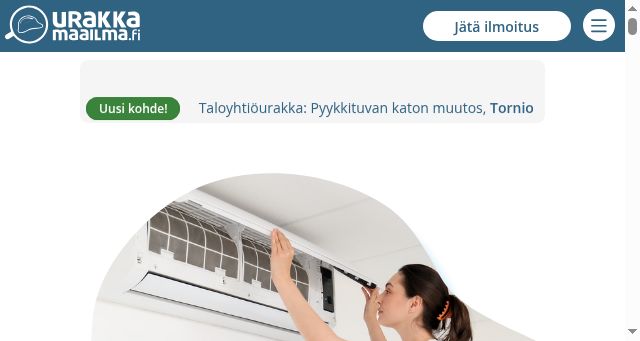 Screenshot of urakkamaailma.fi