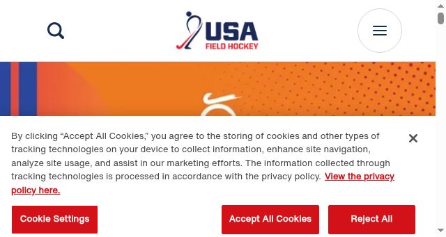 Screenshot of usafieldhockey.com