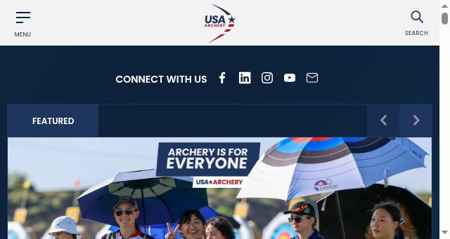 Screenshot of usarchery.org