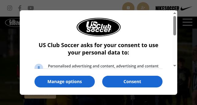 Screenshot of usclubsoccer.org