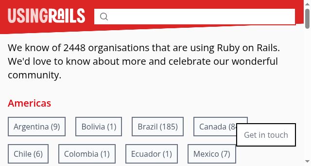 Screenshot of usingrails.com