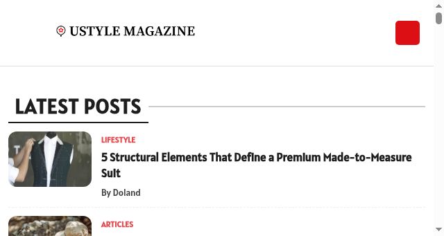 Screenshot of ustylemagazine.com