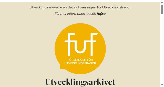 Screenshot of utvecklingsarkivet.se