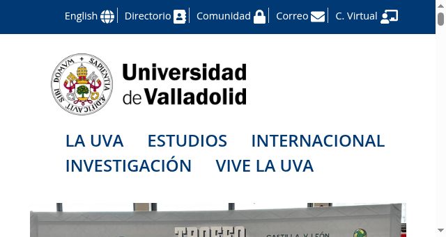 Screenshot of uva.es