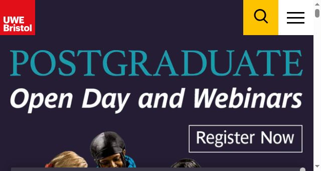 Screenshot of uwe.ac.uk