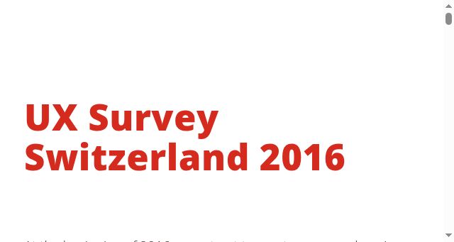 Screenshot of uxswitzerland.com