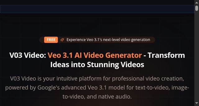 Screenshot of v03.video