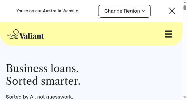 Screenshot of valiant.finance