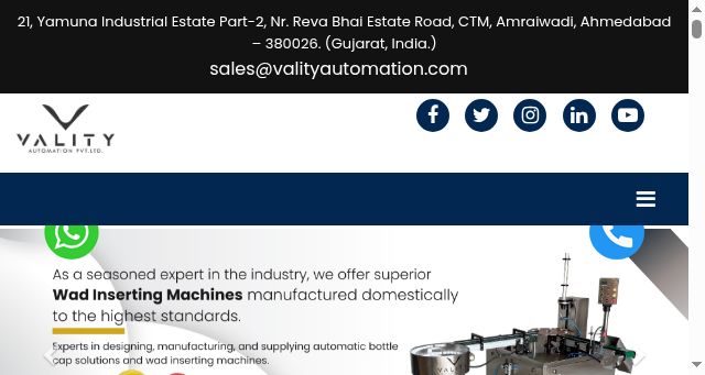 Screenshot of valityautomation.com