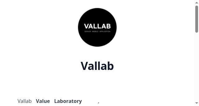 Screenshot of vallab.io