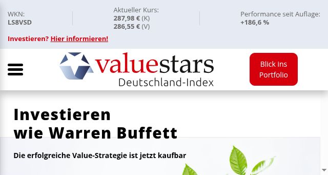 Screenshot of value-stars.de