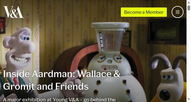 Screenshot of vam.ac.uk