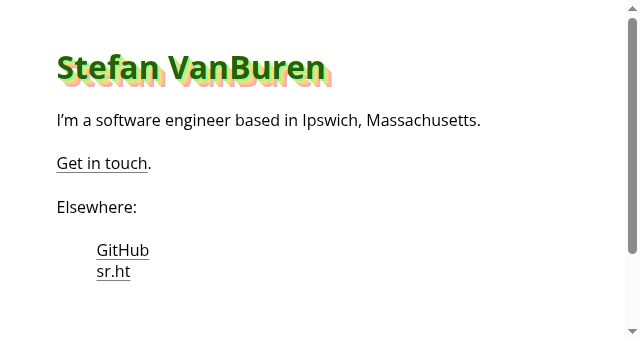 Screenshot of vanburen.xyz