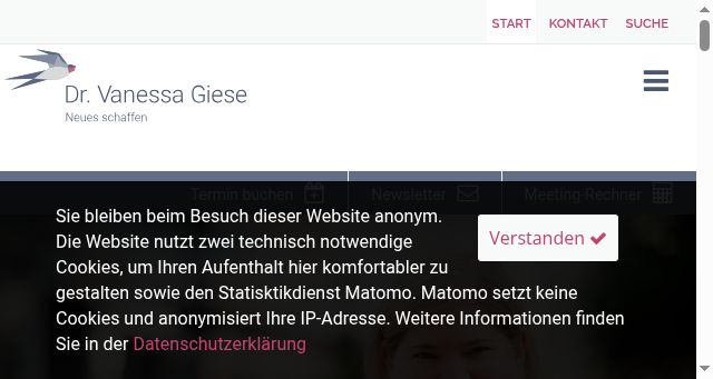 Screenshot of vanessagiese.de