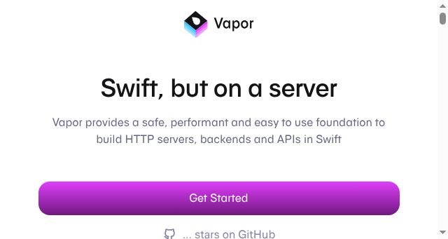 Screenshot of vapor.codes